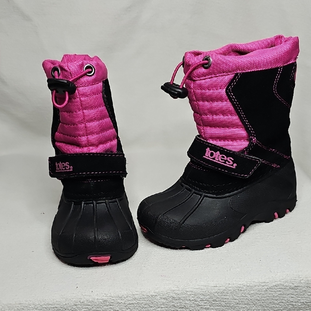 Totes Fuchsia and Black Kids' Boots